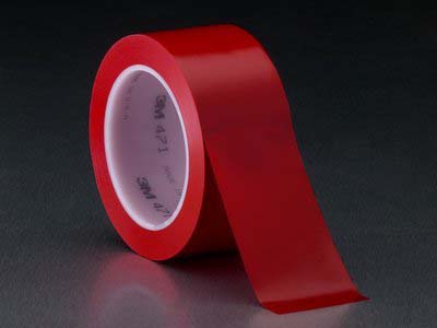 Купить 3M™ 471 клейкая лента для разметки пола (100 мм Х 33 м), цвет красный по выгодной цене с доставкой в интернет магазине Буборг.РУ
